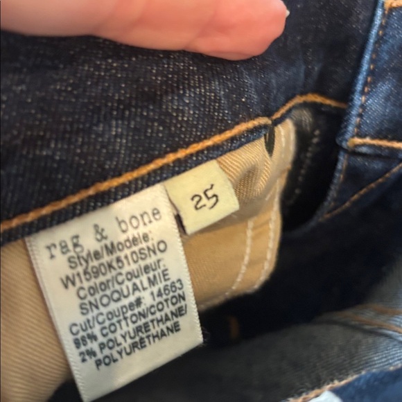 Rag & Bone Dre Dark Blue Straight Leg Jeans - Picture 7 of 7